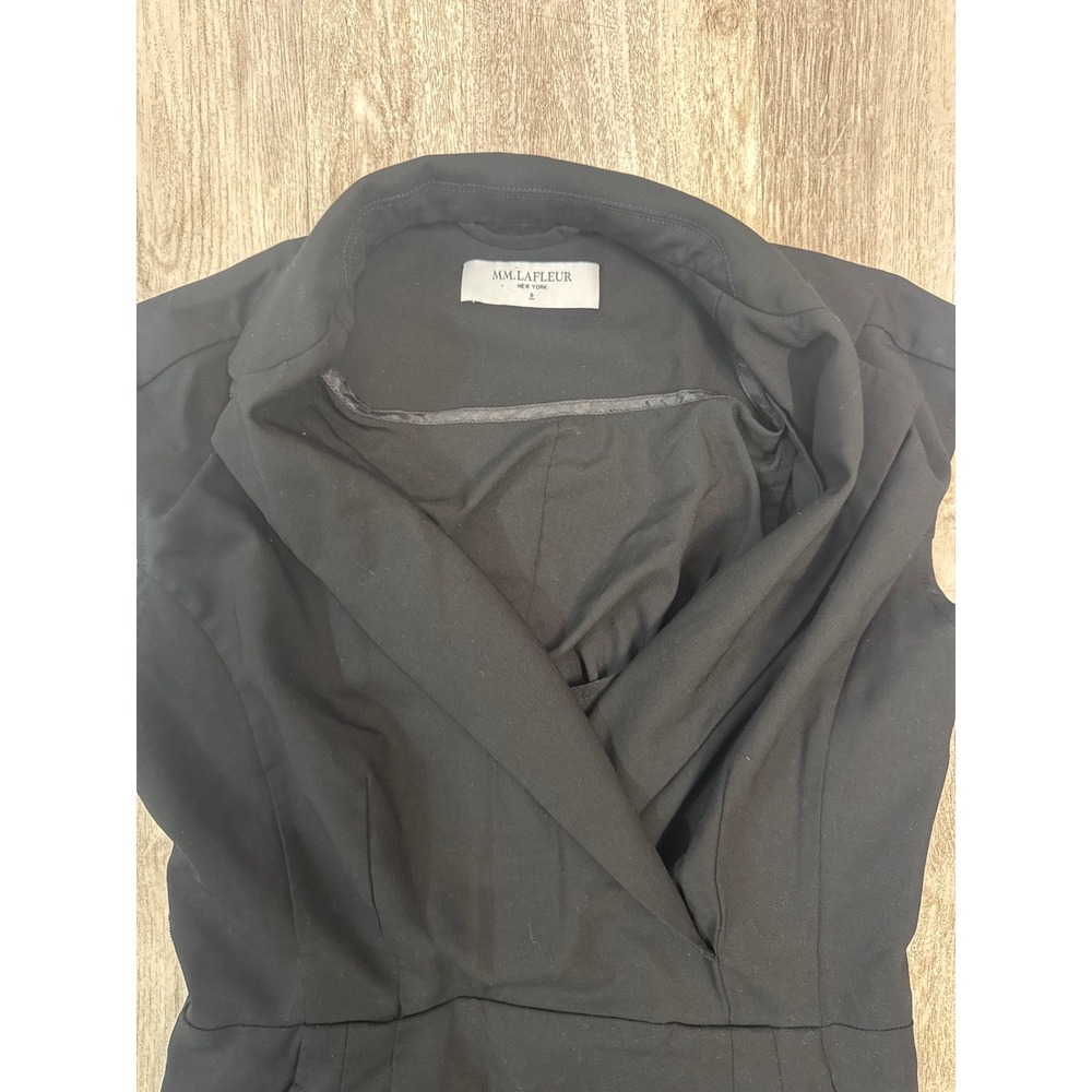 MM.LaFleur The Catherine Dress Black Wool Blend Cap Sleeve Sheath Dress Size 0 - Picture 5 of 10